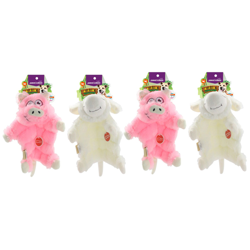 2PK Paws & Claws 32x27cm Animal Kingdom Squeaky Blanky - Assorted