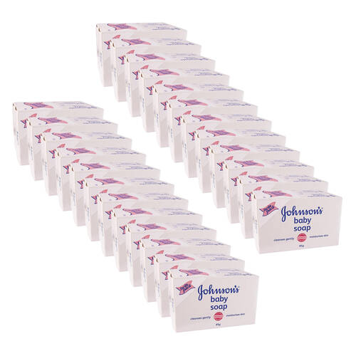 24PK Johnson's Baby Body Bar Soap Twin Pack 95g Moisturising Skin Care