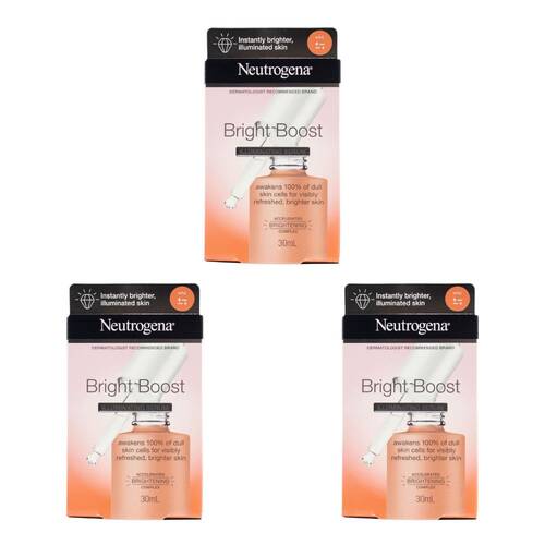 3x Neutrogena 30ml Illuminating Serum Bright Boost Skin Care