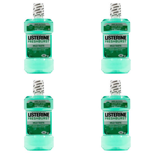 4PK Listerine Antibacterial Mouthwash 1L - Freshburst