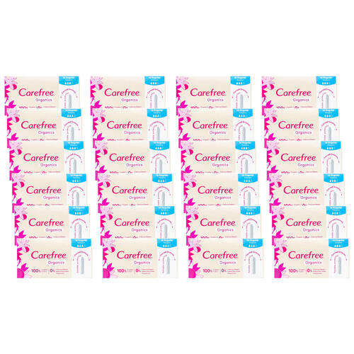 384pc Carefree Organics Regular Cotton Tampons Feminine Hygiene