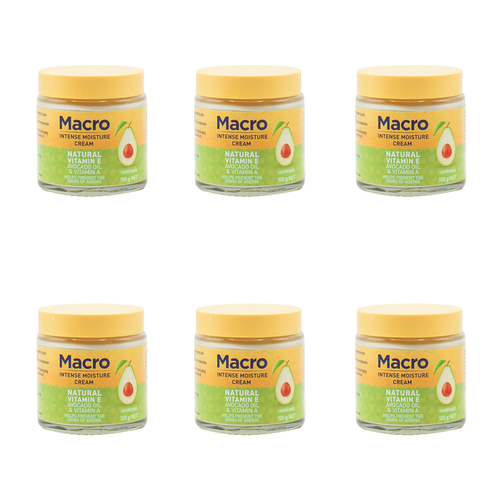 6PK Macro 100g Intense Moisture Cream w/ Natural Vitamin E