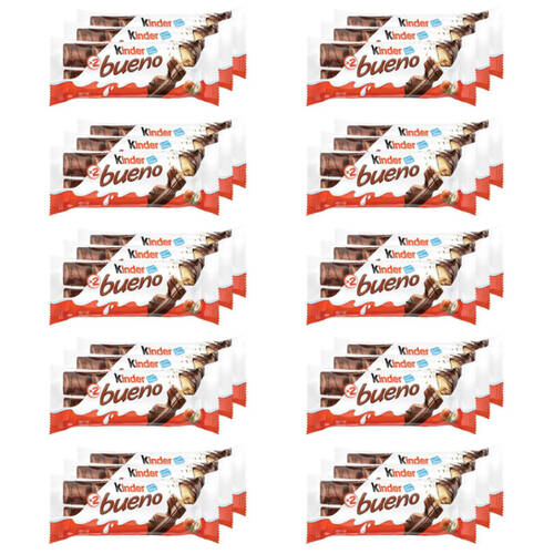 10PK 3x 43g Kinder Bueno Crispy Wafer Creamy Chocolate Hazelnut Bar Twin