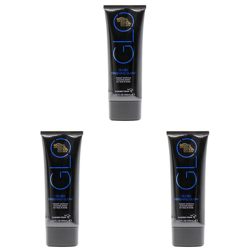 3PK Bondi Sands 100ml Instant Bronzing Glo Gloss Finishing Glow For Face & Body