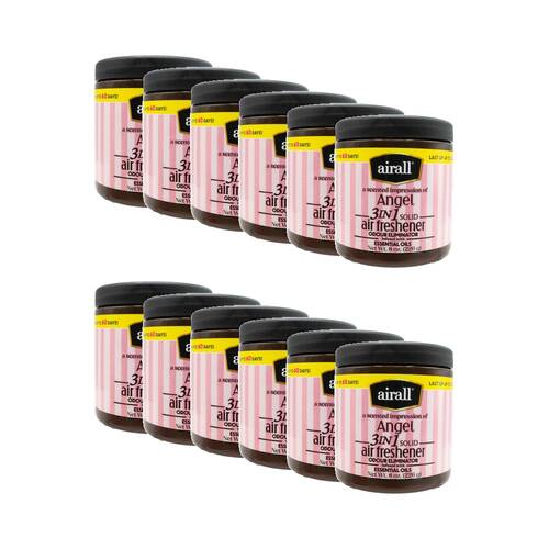 12PK AirAll Air Freshener 3-in-1 Odour Eliminator Deodoriser 226g Angel Scent
