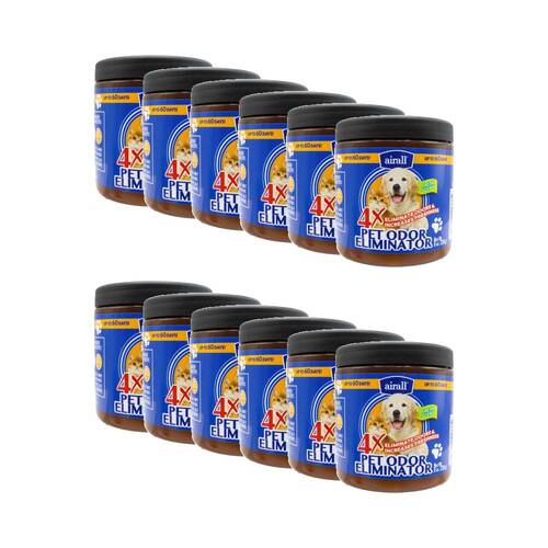 12PK AirAll 60 Day Pet Odour Eliminator Solid Air Freshener 226g Fresh Scent