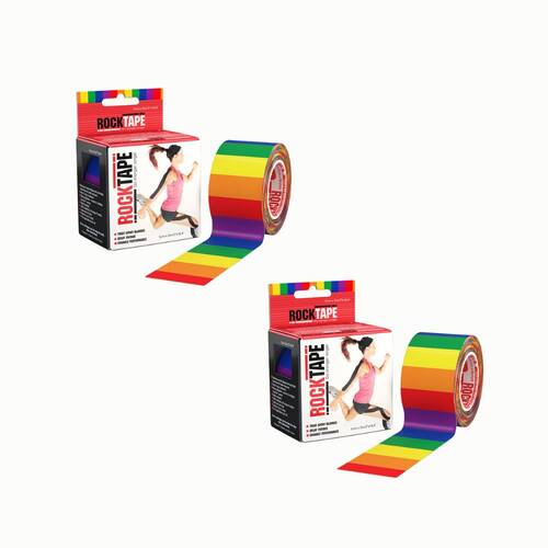 2PK Rocktape Standard Adhesive Training Support Tape - Rainbow