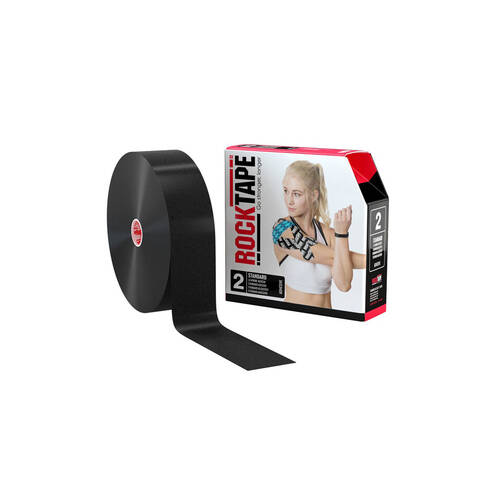 Rocktape Standard Bulk Roll 32m Adhesive Support Tape - Black