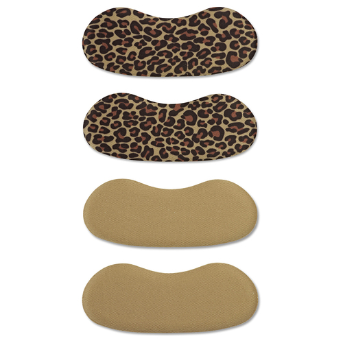 2 Pairs Apara Fashion Shoes Heel Appeal Liner Support - Leopard/Neutral