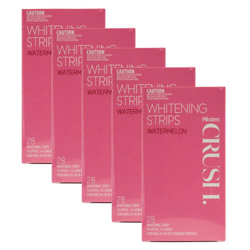 5x 28pc Piksters Teeth Whitening Strips Crush Watermelon