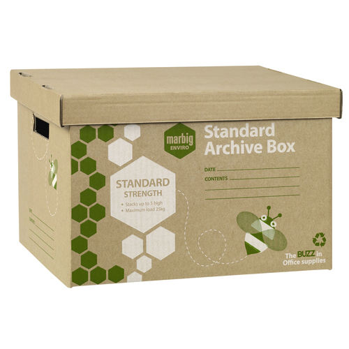 10pc Marbig Standard Document/Binder 25kg Archive Box