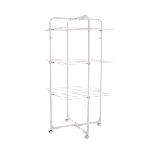 Hills 19M 3 Tier Double Decker Mobile Tower Clothes Airer w/ 60 Hook Slots