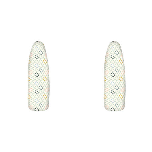 2PK Hills Reversible Geometric Large/XL Ironing Board Cover w/ 7mm Padding