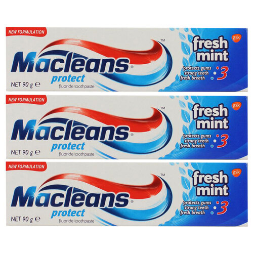 3x Macleans 90G Toothpaste Protect Fresh Mint