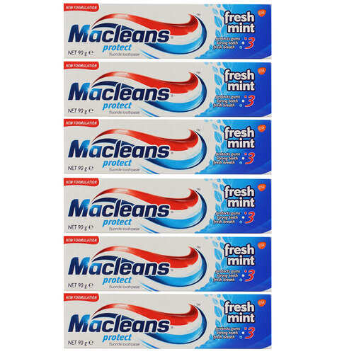 6PK Macleans 90G Toothpaste Protect Fresh Mint