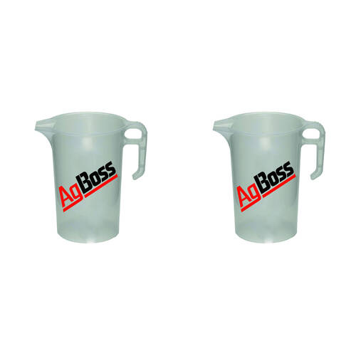 2PK AgBoss PourMaxx Logo Chemical Resistant Industrial Measuring Jug 3L