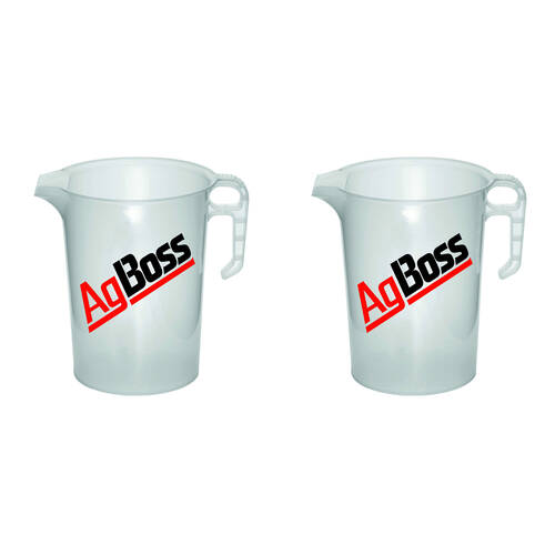 2PK AgBoss PourMaxx Logo Chemical Resistant Industrial Measuring Jug 5L