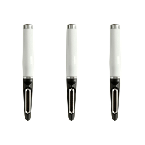 3PK KitchenAid Stainless Steel Swivel European Peeler 22cm - White