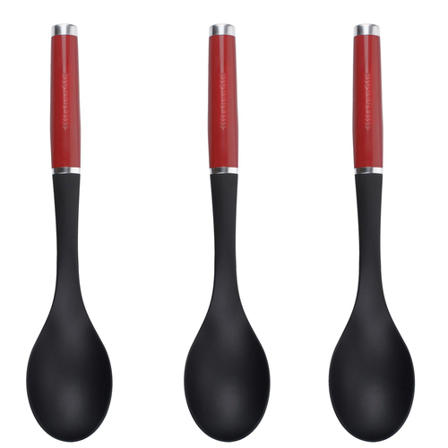3PK KitchenAid Solid Basting Spoon Nylon 34cm - Empire Red