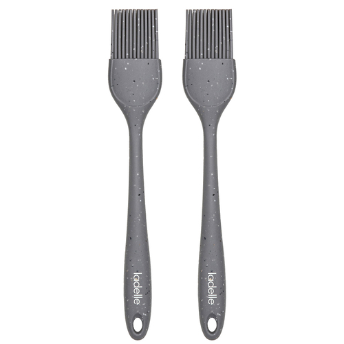 2x Ladelle Craft Grey Speckled Silicone Brush Cooking/Serving Utensil