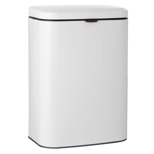 Ladelle Essentials Stainless Steel Rubbish Bin 8L/31cm - White