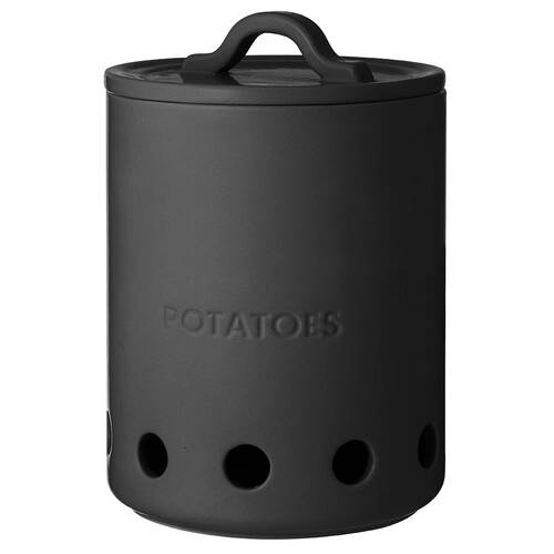 Ladelle Essentials Potato Vault Storage 20x25cm - Charcoal