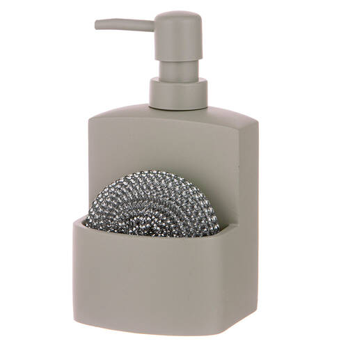 2pc Ladelle Essentials Kitchen Cleaning Set 250ml Pump & Scourer - Stone