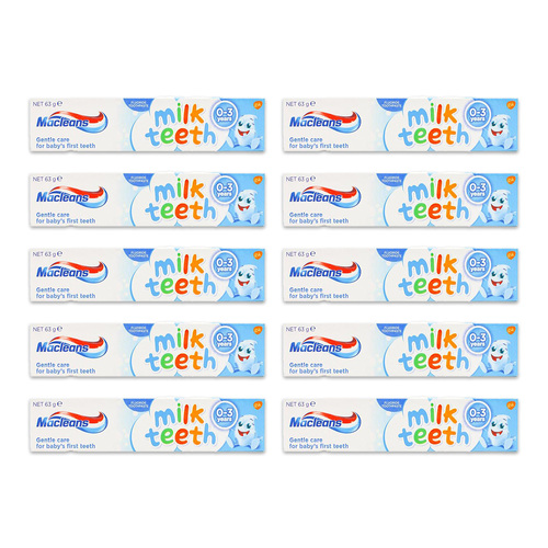 12PK Macleans 63g Kids Toothpaste Tube Milk Teeth Oral Care 0-3y