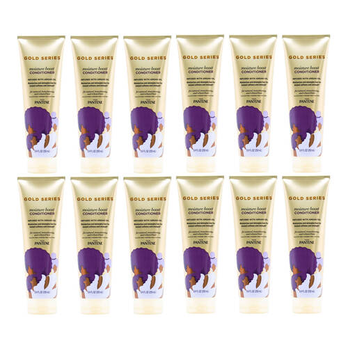 12PK Pantene Moisture Boost Conditioner 250ml Gold Series Moisturising/Nourishing