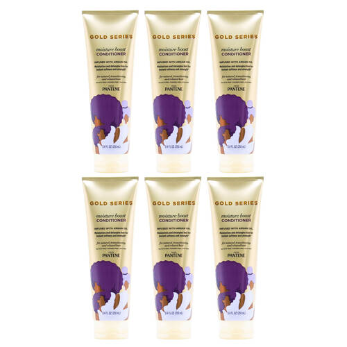 6PK Pantene Moisture Boost Conditioner 250ml Gold Series Moisturising/Nourishing