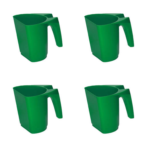4PK AgBoss Pet and Livestock Plastic Food Scoop FeedMaxx 0.5kg Green