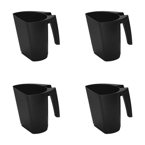 4PK AgBoss Pet and Livestock Plastic Food Scoop FeedMaxx 1kg Black
