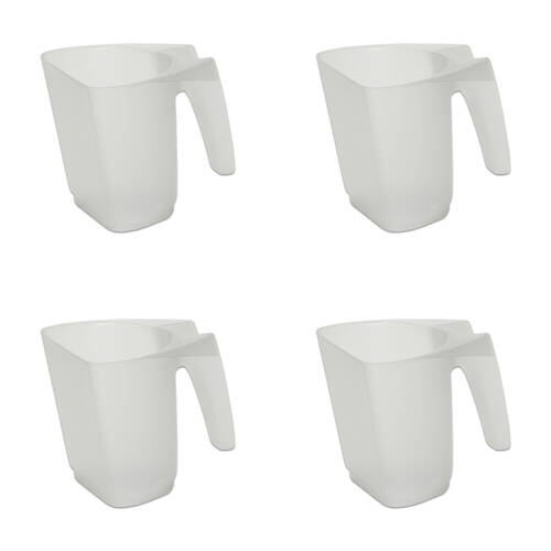 4PK AgBoss Pet and Livestock Plastic Food Scoop FeedMaxx 1kg Clear