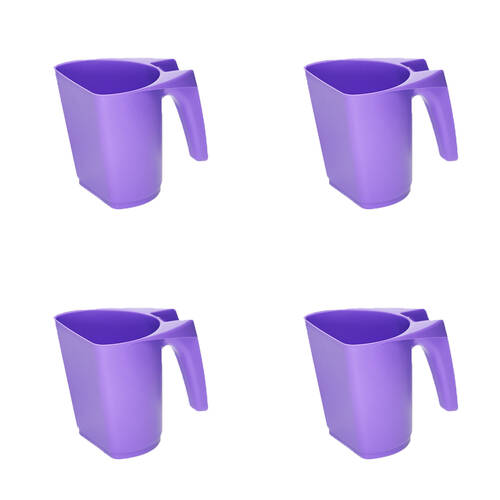 4PK AgBoss Pet and Livestock Plastic Food Scoop FeedMaxx 1kg Purple