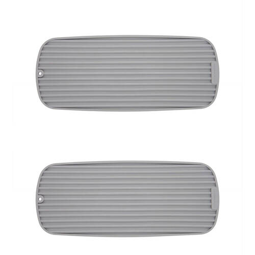 2PK KitchenAid Plastic Dish Drying Mat Pad 43x18cm - Grey
