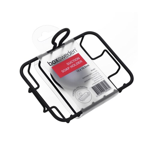 Boxsweden 13cm Wire Suction Soap Holder - Black