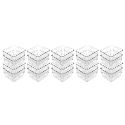 10x 2pc Boxsweden 8 x 8cm Crystal Mini Storage Tray