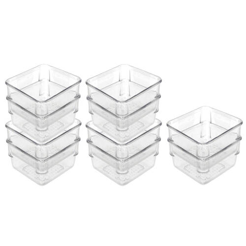 5x 2pc Boxsweden 8 x 8cm Crystal Mini Storage Tray