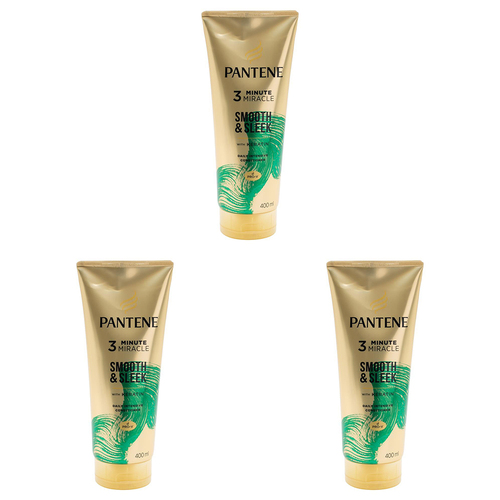 3PK Pantene 400ml Conditioner 3 Minute Miracle Smooth & Sleek