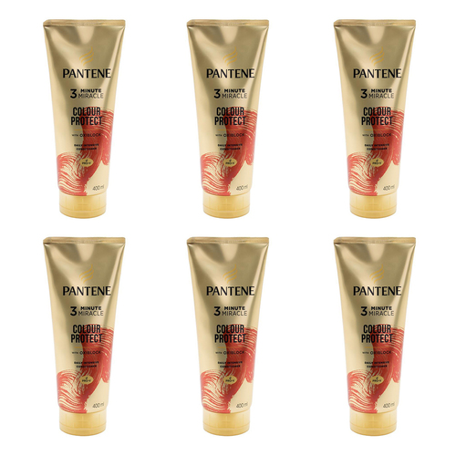 6PK Pantene 400ml 3 Minute Miracle Colour w/ Oxiblock Conditioner 