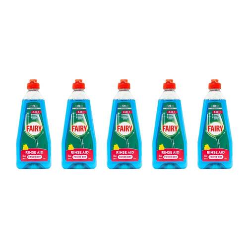 5PK Fairy 360ml Rinse Aid 3-in-1 Power Dry Dish Cleaner Lemon