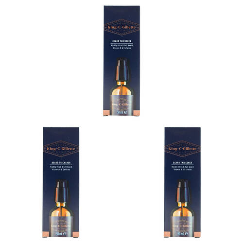 3PK Gillette King C Beard Thickener Serum for Men 50ml