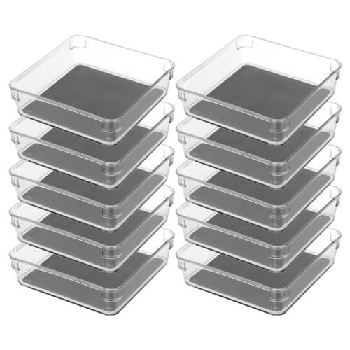 10PK Boxsweden Crystal Storage Non-Slip Tray - Small