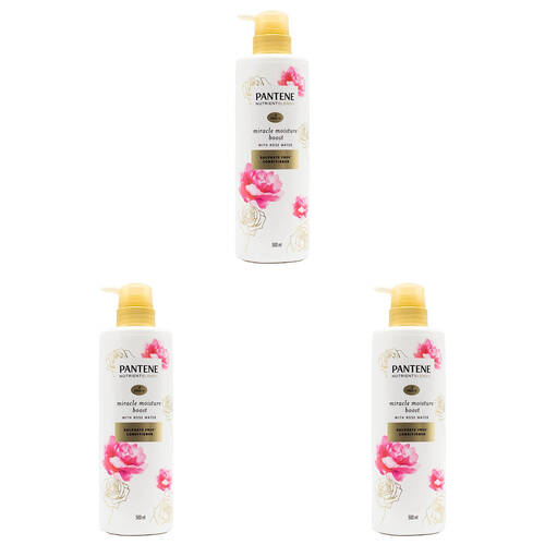 3PK Pantene 500ml Conditioner Pro V Miracle Moisture Boost Sulphate Free