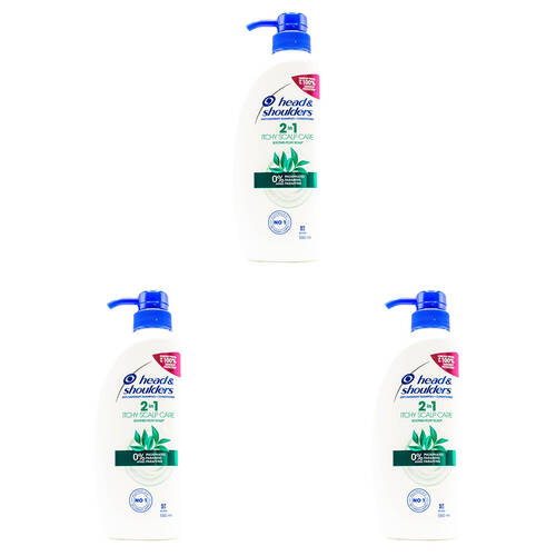 3PK Head & Shoulders 550ml Shampoo & Conditioner 2in1 Itchy Scalp Care