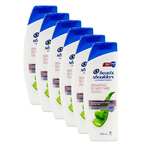 6PK Head & Shoulders Anti-Dandruff Shampoo 400ml Sensitive Scalp Hair Care