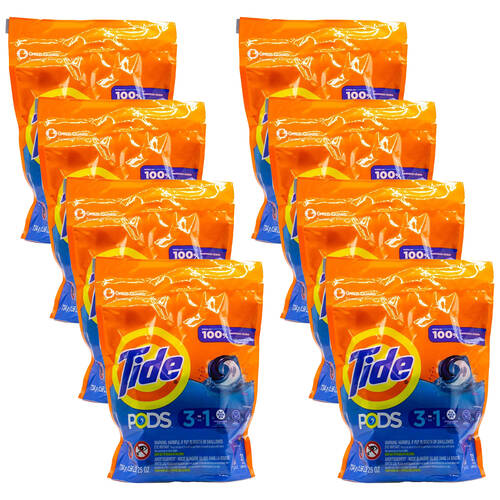 8x 31pc Tide 3in1 Laundry Detergent Pods/Capsules - Original 