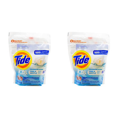 62pc Tide Laundry Detergent Pods Cold Water Clean Free & Gentle