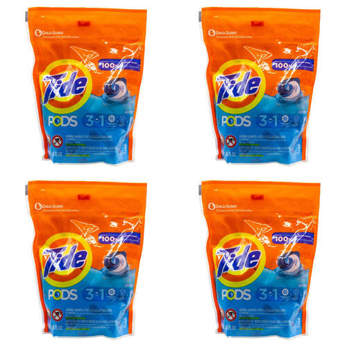 124pc Tide Laundry Detergent Pods Stain Remover 3 In 1 Clean Breeze