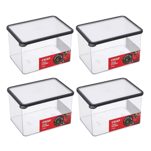 4PK Lemon And Lime Crisp Food Storer 3.84L 2 Assorted